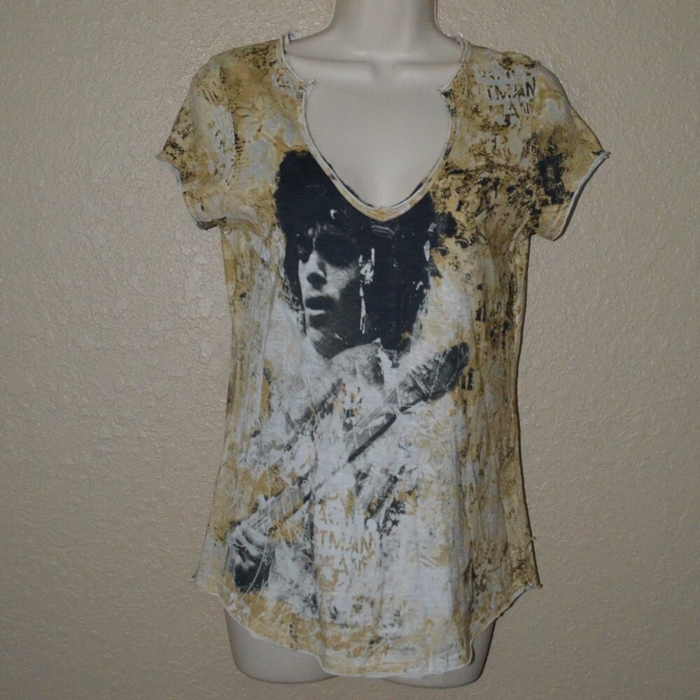 Sz S Printed Artworks Graphic Jimi Hendrix Short Sleeve T-Shirt Tee